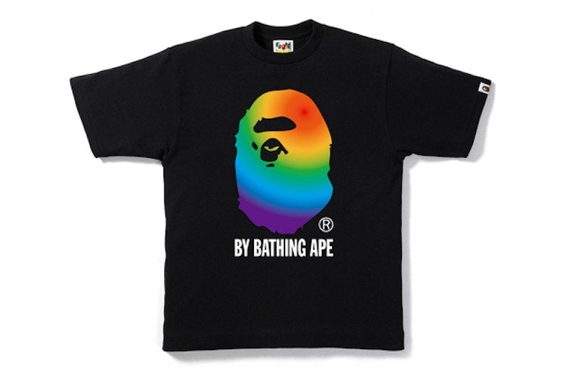 BAPE Rainbow By Bathing Tee Black