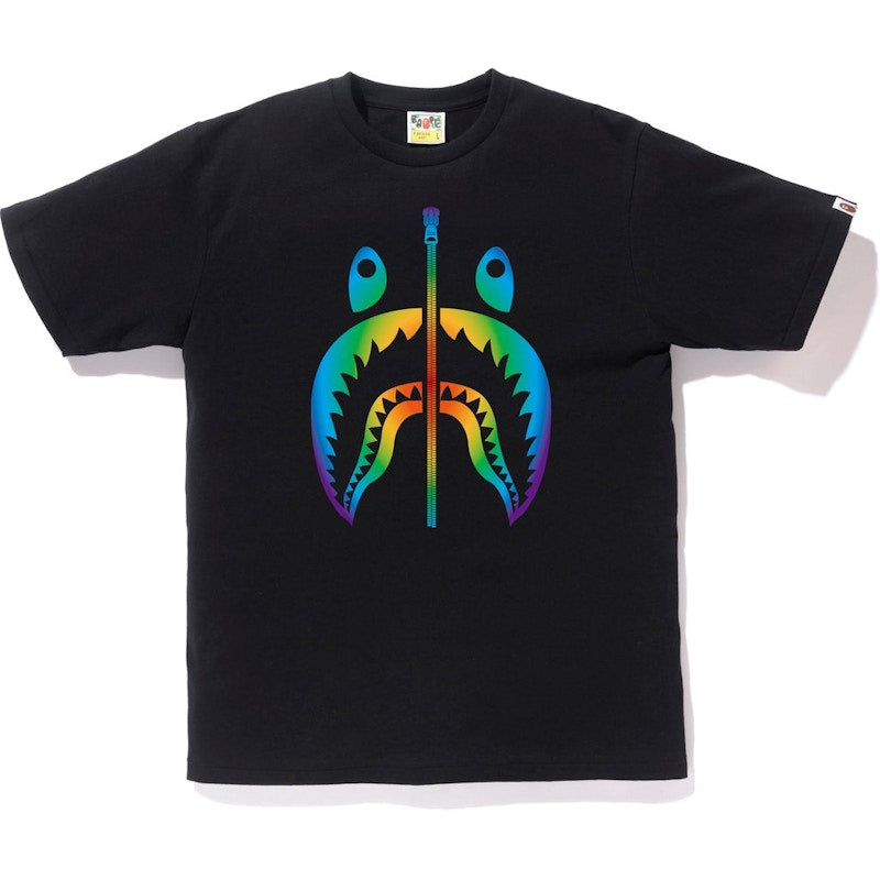 BAPE Rainbow Shark Tee Black