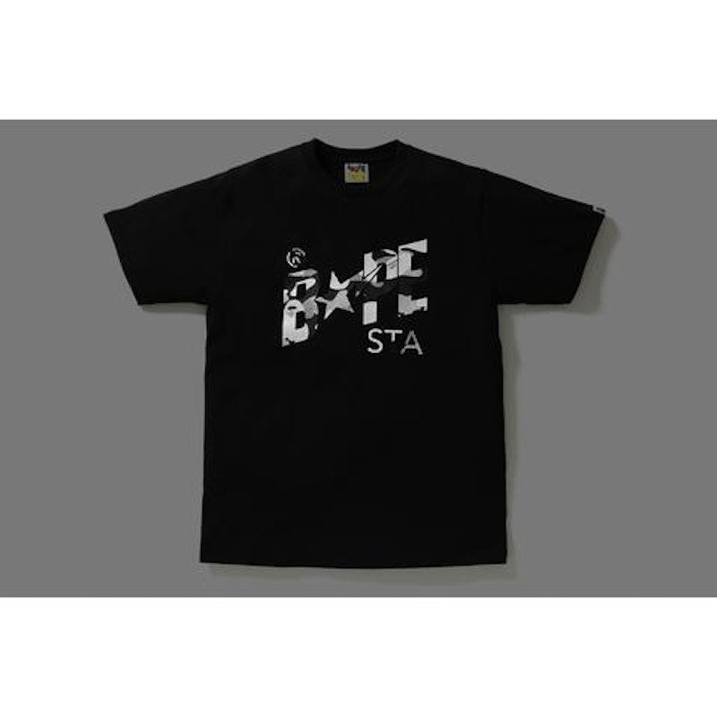 BAPE Reflection Camo Bapesta Tee Tee Black/Silver