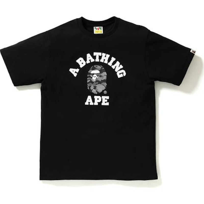 BAPE Reflection Camo College Tee Black/Black
