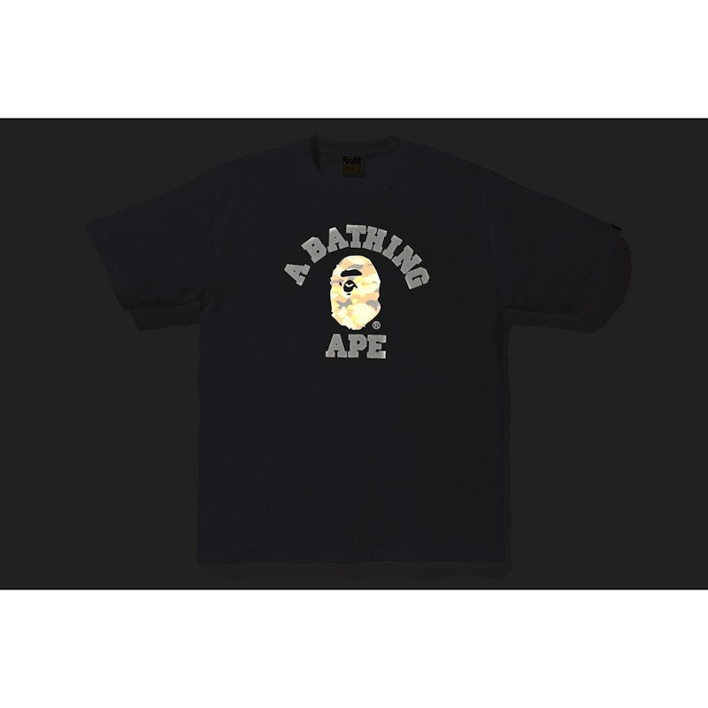 BAPE Reflector 1st Camo College Tee Black/Yellow