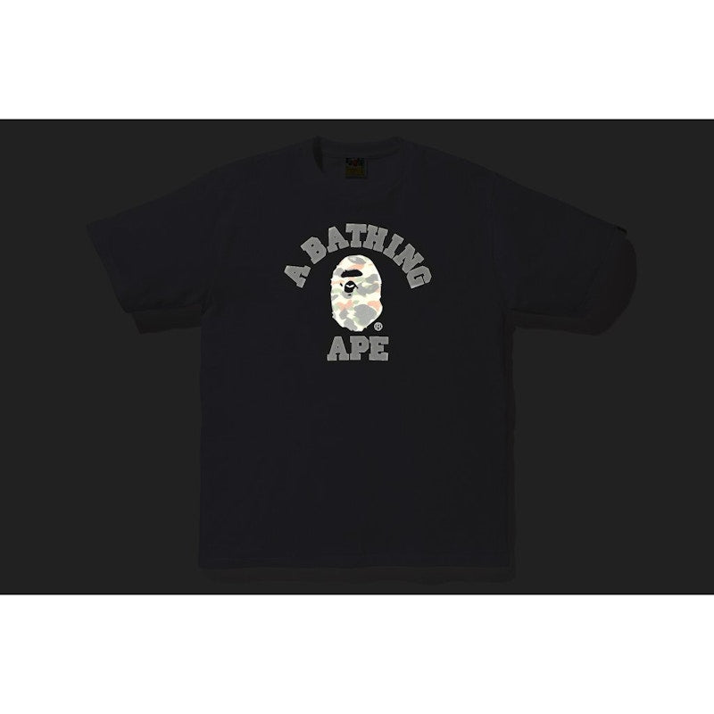 BAPE Reflector 1st Camo College Tee White/Orange