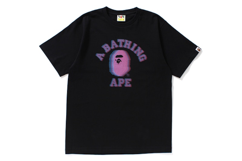 BAPE Reflector Noise College Tee Black/Purple