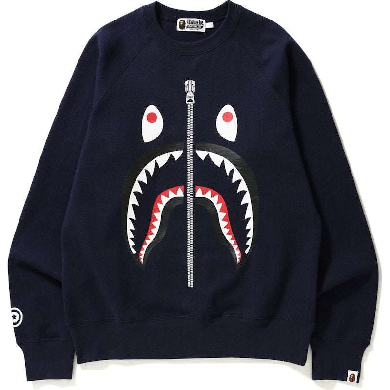 BAPE Shark Crewneck Navy