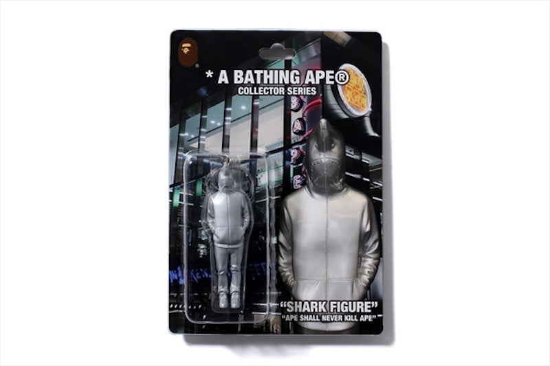 BAPE Shark Figure Key Holder Silver