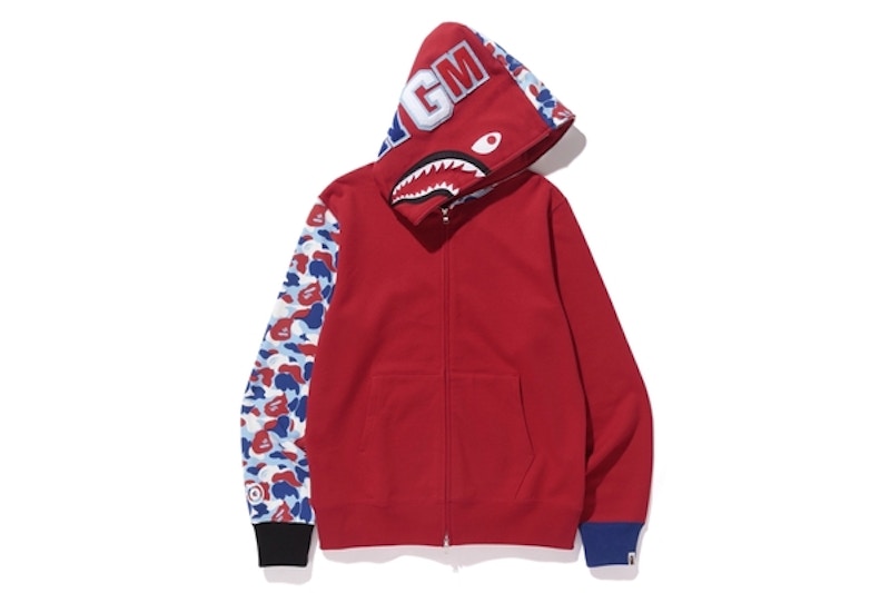 BAPE Shark Full Zip Hoodie (Fr) Red