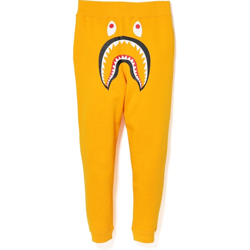 BAPE Shark Slim Sweat Pants Yellow/Green