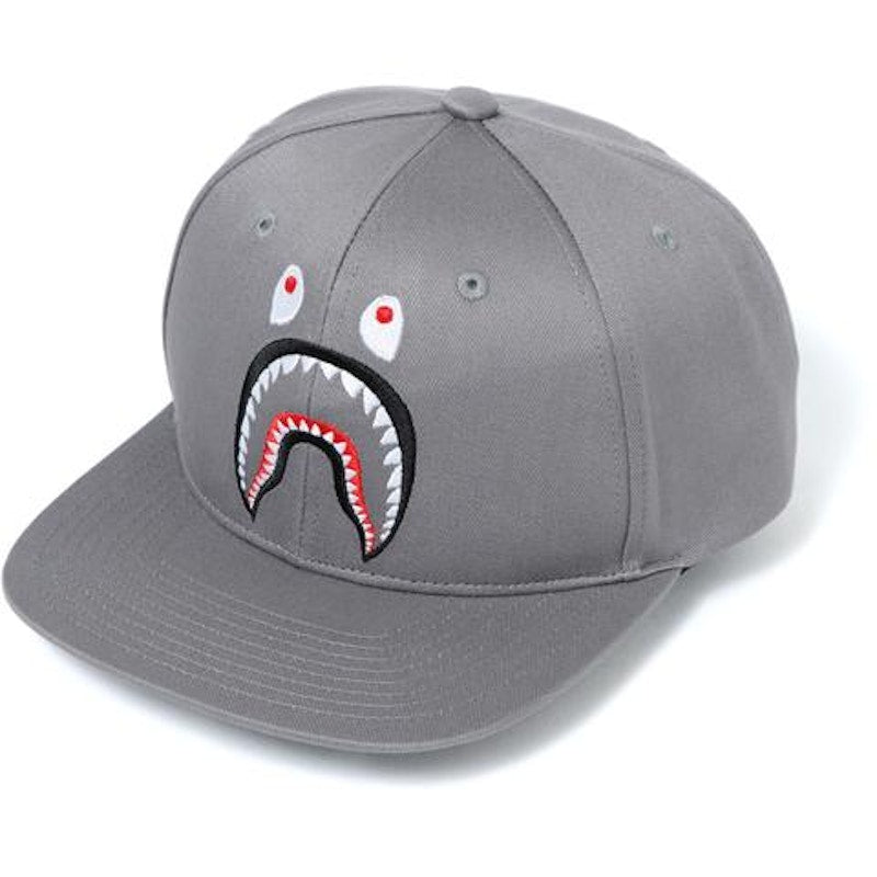 BAPE Shark Snap Back Cap Cap Gray