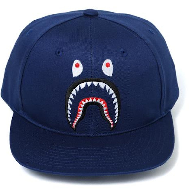 BAPE Shark Snap Back Cap Cap Navy