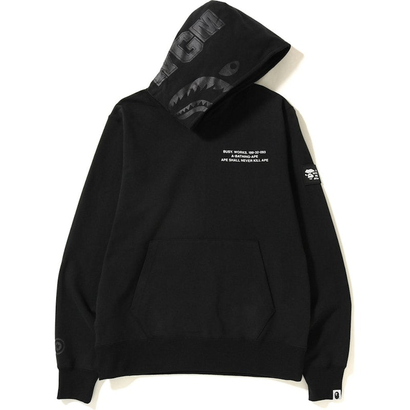 BAPE Shark Wide Pullover Hoodie Black