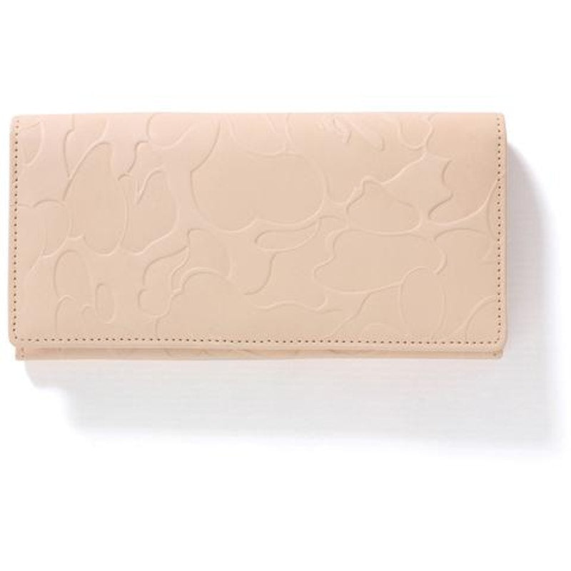 BAPE Solid Abc Leather Long Wallet Wallet Beige
