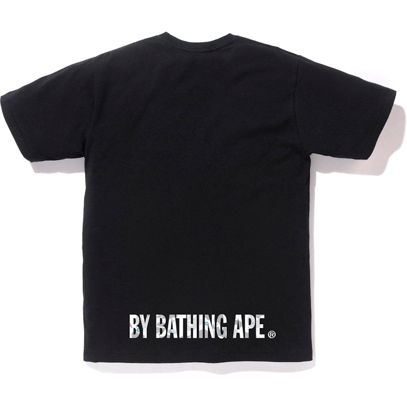 BAPE Space Camo Ape Face on Bapesta Tee Black
