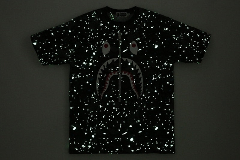 BAPE Space Camo Shark Tee Black