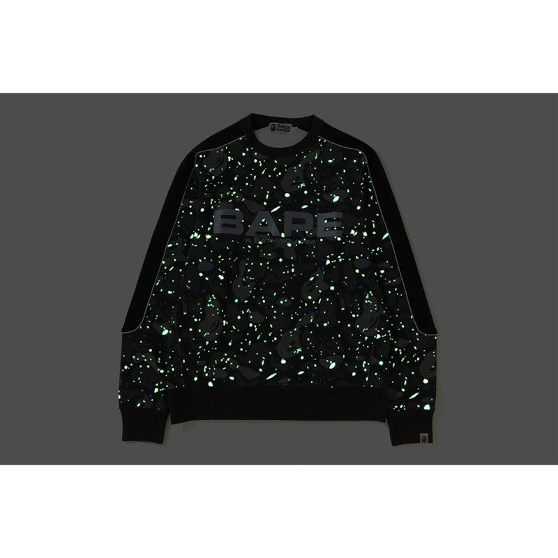BAPE Space Camo Wide Crewneck Black