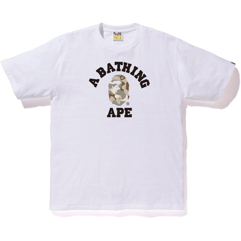 BAPE Splinter Camo College Tee White/Beige