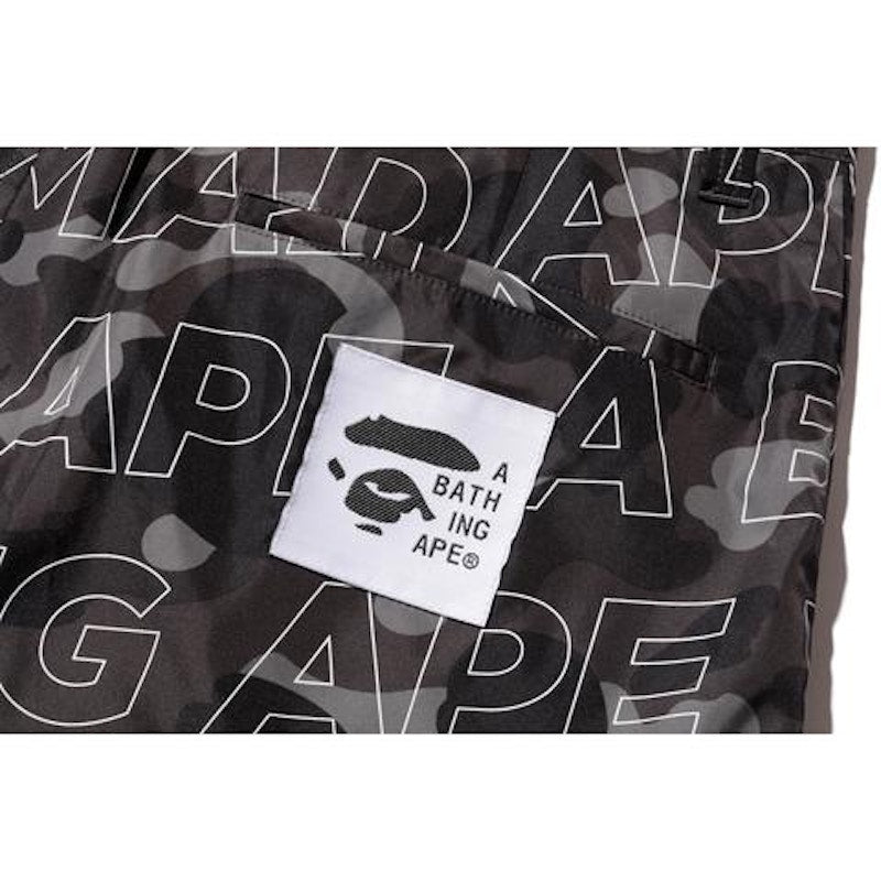 BAPE Text Color Camo Jogger Pants Pants Black