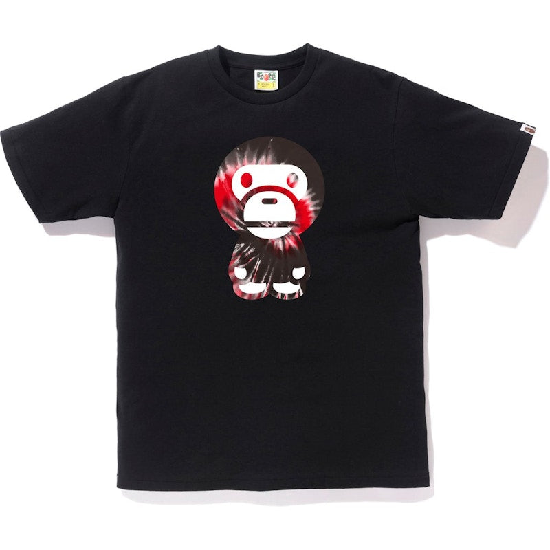 BAPE Tie Dye Big Baby Milo Tee Black/Red