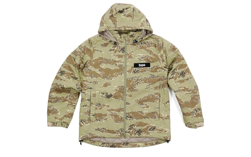 BAPE Tiger Camo Windbreaker Jacket Ivory