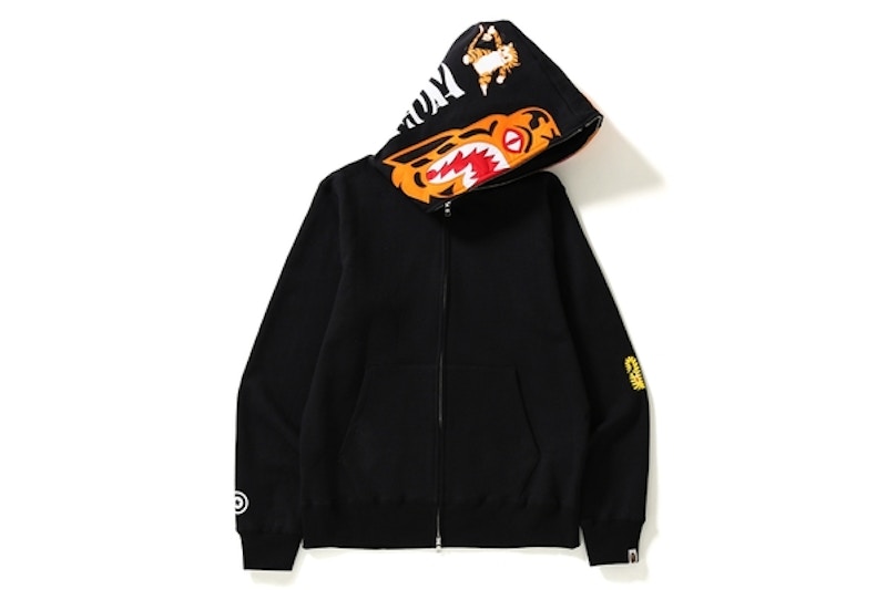BAPE Tiger Full Zip Hoodie Black