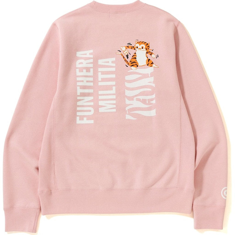 BAPE Tiger Heavy Weight Crewneck Pink