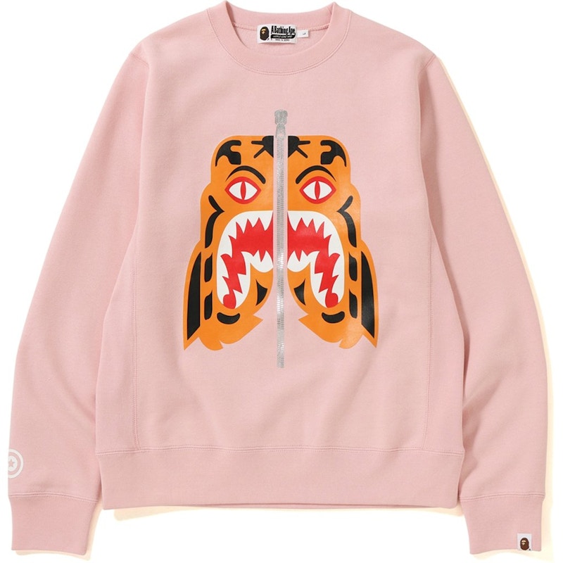 BAPE Tiger Heavy Weight Crewneck Pink