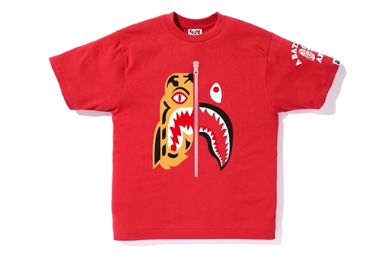 BAPE Tiger Shark Tee Red