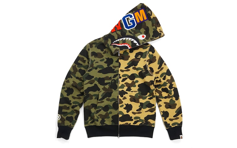 BAPE Ultimate 1st Camo Split Shark Green/Yellow
