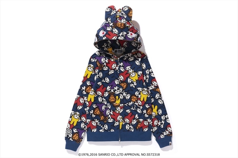 BAPE X My Melodyshark Full Zip Hoodie (Ladies) Multicolor