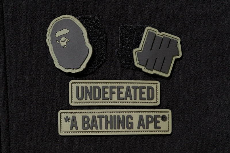 BAPE X Undwoodland Camo Shark Hoodie Black