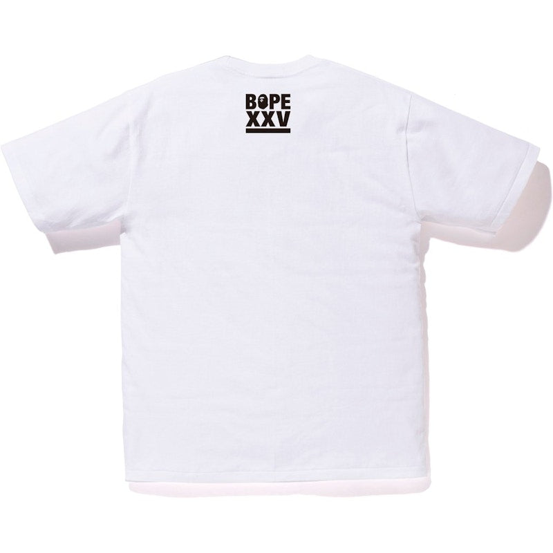 BAPE XXV Cities Camo Ape Head Tee White/Green
