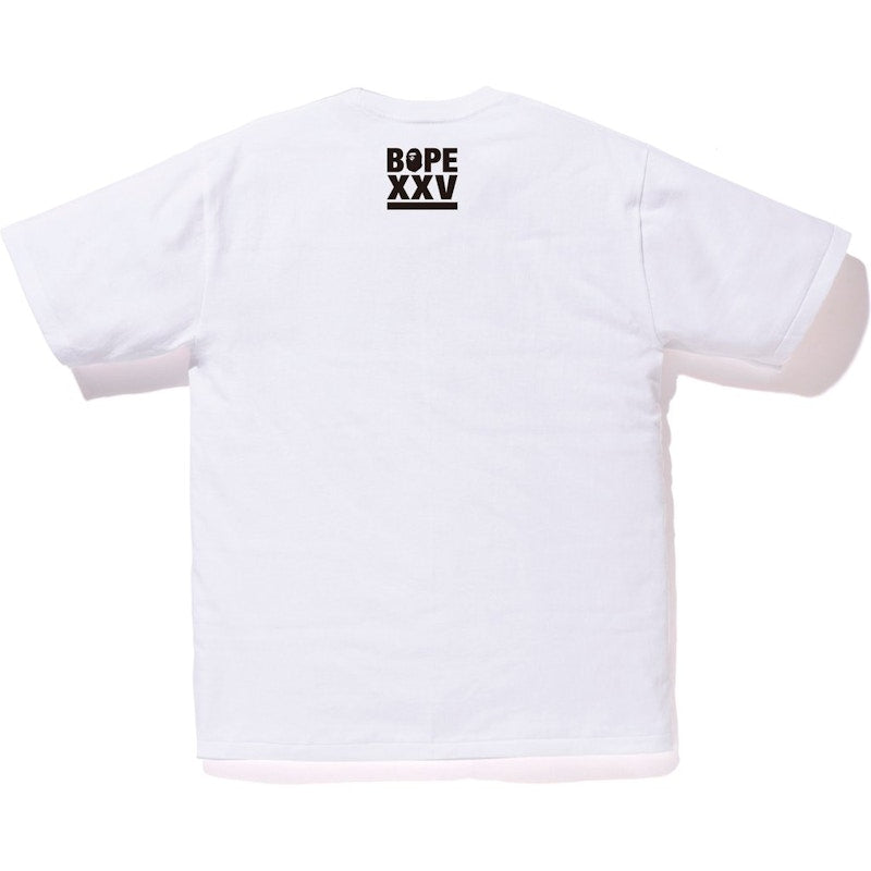 BAPE XXV Cities Camo Ape Head Tee White/Pink