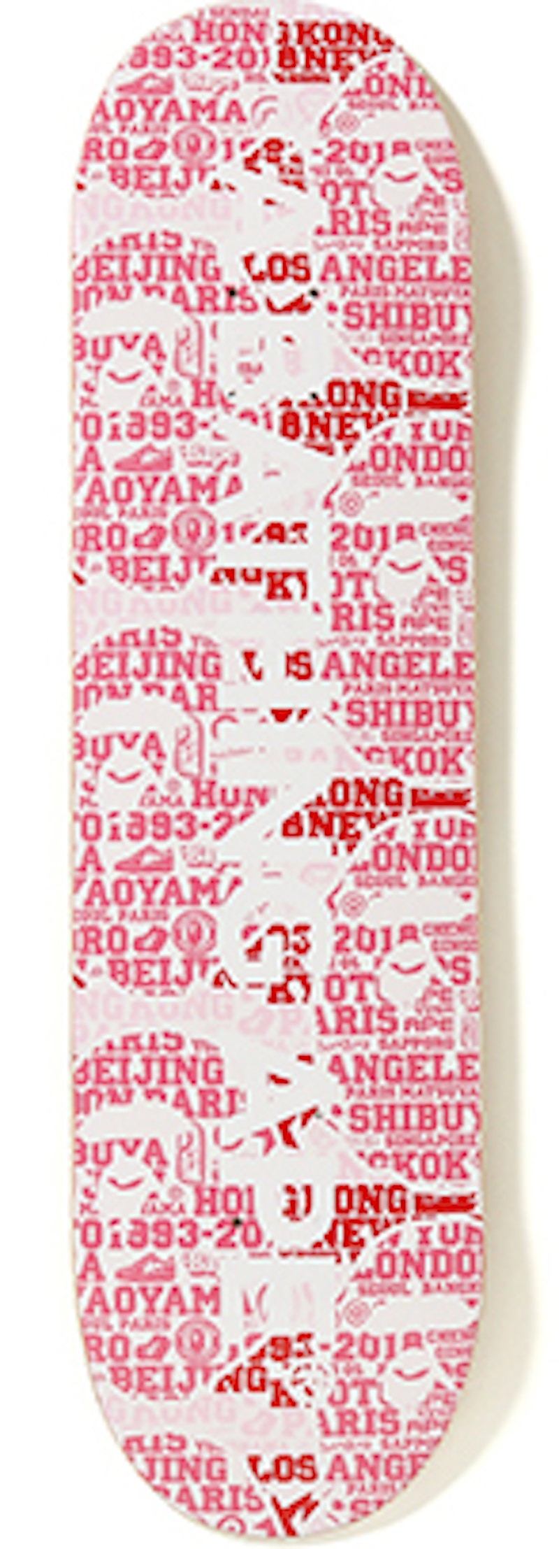 BAPE XXV Cities Camo Skateboard Deck Pink