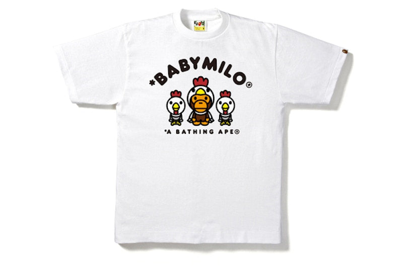 BAPE Year of Rooster Milo Tee White/Brown