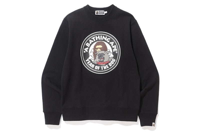 BAPE Year of the Dog BWS Crewneck Black