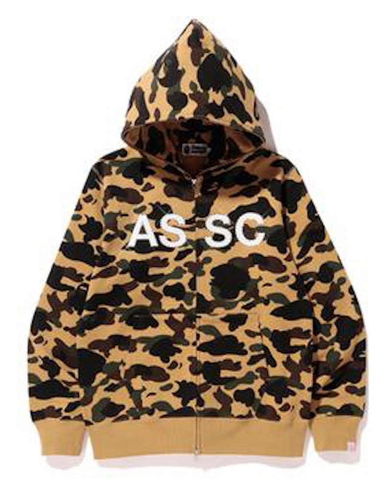 BAPE x Anti Social Social Club 1st Camo Full Zip Hoodie (FW19) Yellow Camo