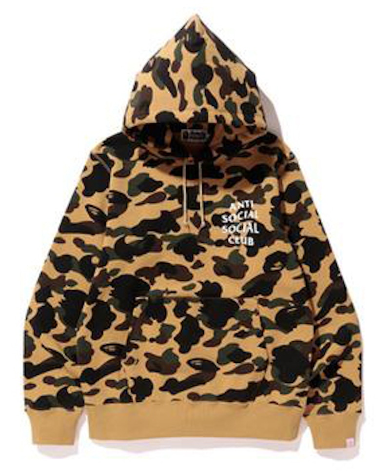 BAPE x Anti Social Social Club 1st Camo Pullover Hoodie (FW19) Yellow Camo