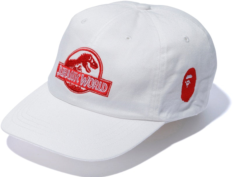 BAPE x Jurassic World Logo Cap White