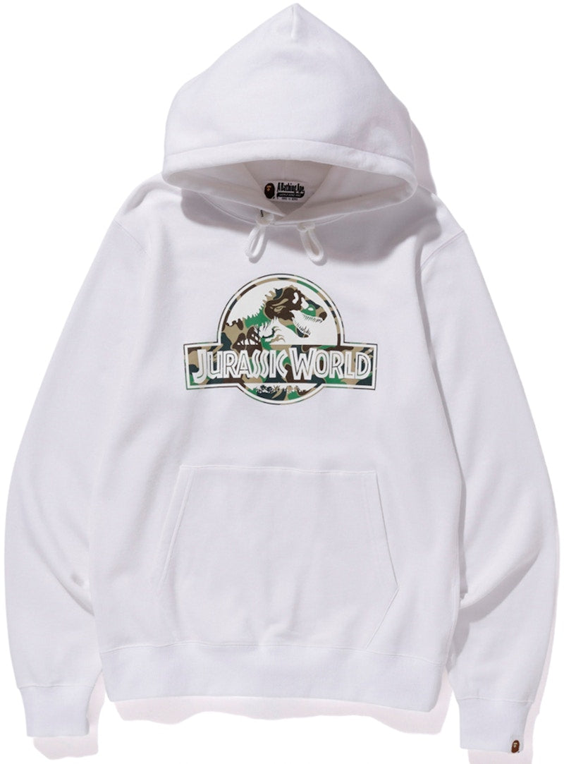BAPE x Jurassic World Logo Pullover Hoodie White