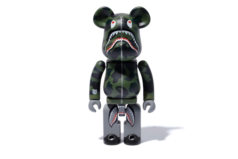 Bearbrick x Medicom 1st Camo Shark Superalloy Chogokin 200% Bearbrick Green