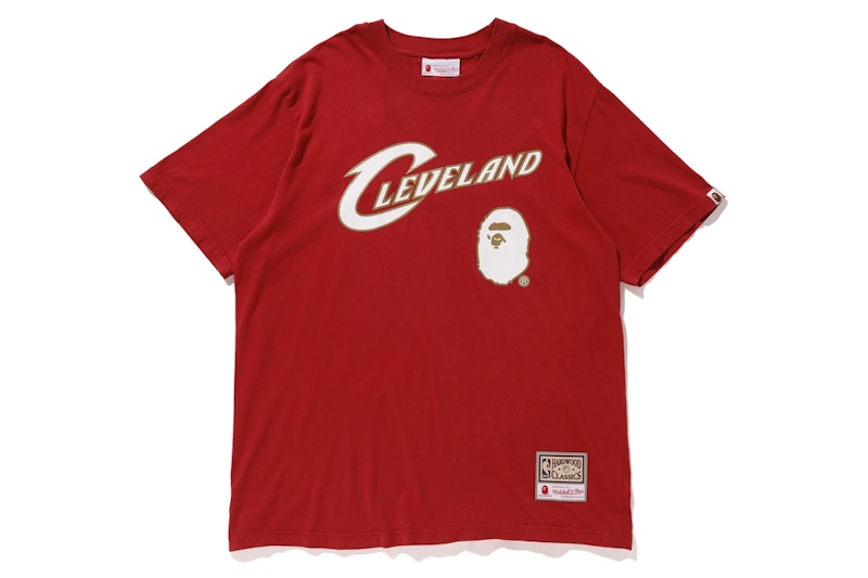 BAPE x Mitchell & Ness Cavs Tee Burgundy
