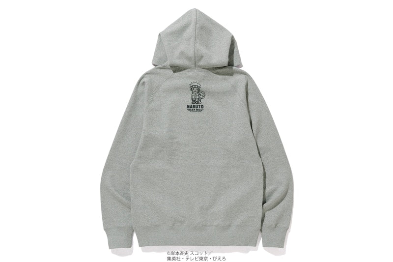 BAPE x Naruto Pullover Hoodie Grey