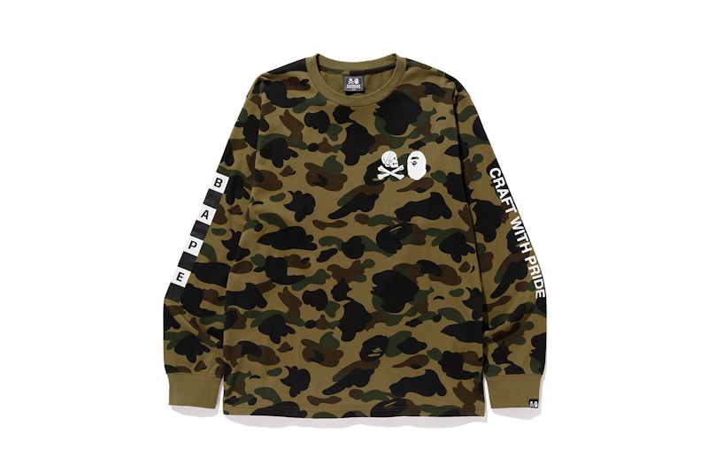 BAPE x Neighborhood Camo Long Sleeve Tee Green