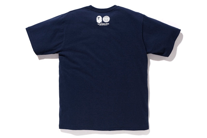 BAPE x PSG Ape Head Tee Navy
