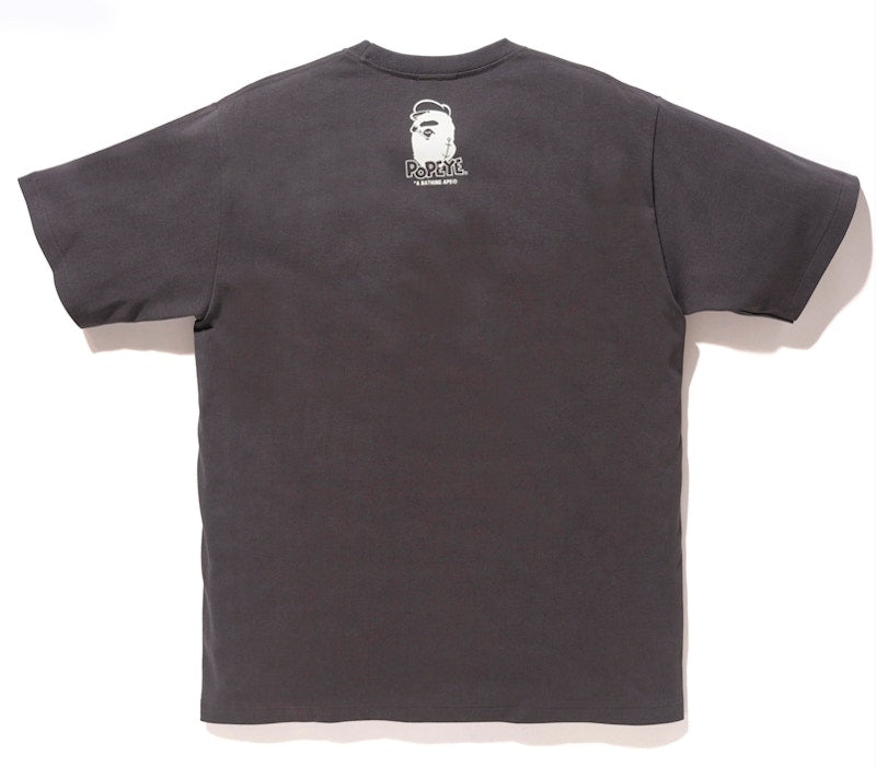 BAPE x Popeye Ape Head College Tee Charcoal