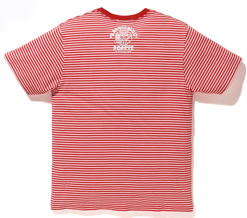 BAPE x Popeye Hoop Tee Red