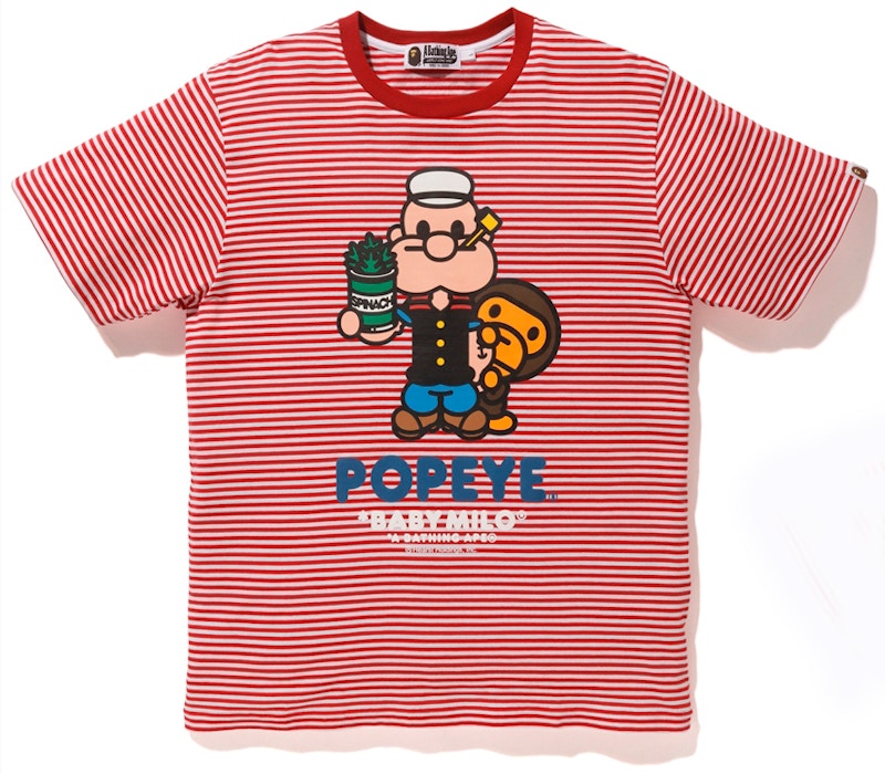 BAPE x Popeye Hoop Tee Red