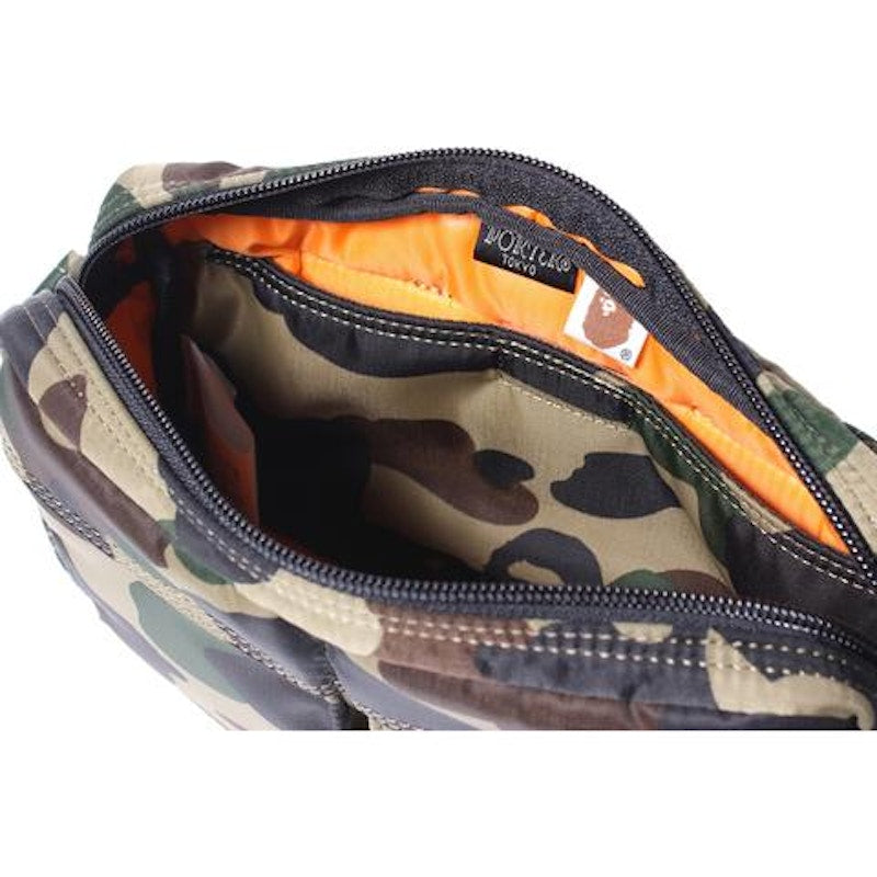 BAPE x Porter 1st Camo Double Pocket Shoulder Bag Green