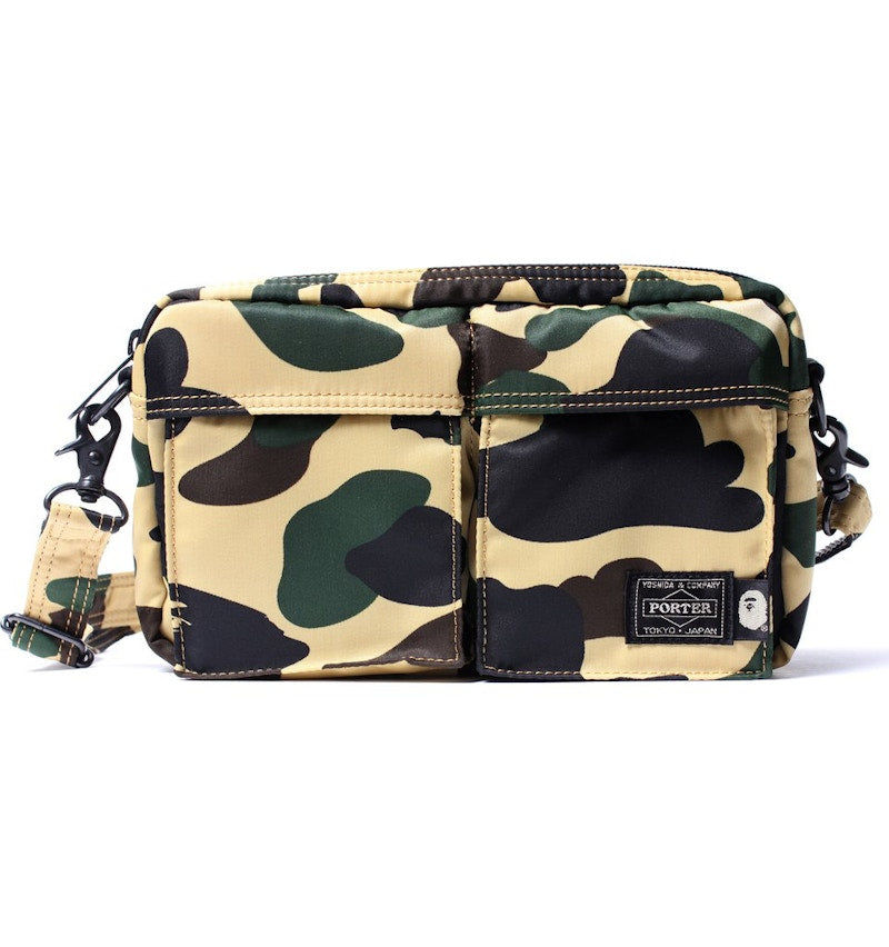 BAPE x Porter 1st Camo Double Pocket Shoulder Bag Yellow