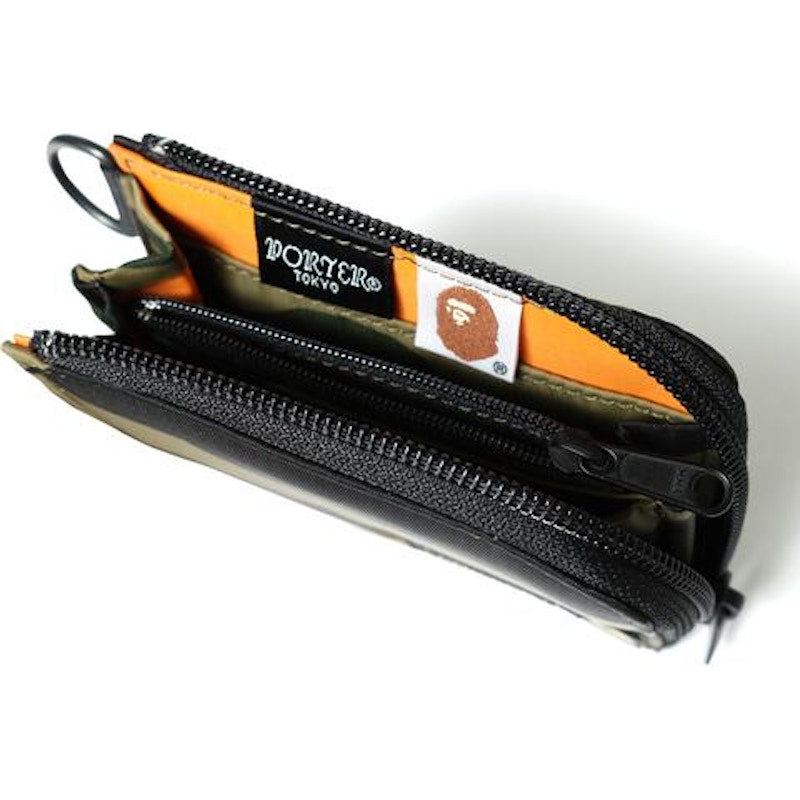 BAPE x Porter 1st Camo Mini Wallet Green Orange