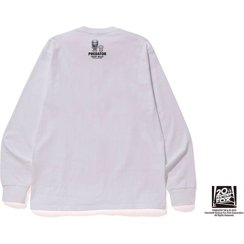 BAPE x Predator College Long Sleeve Tee White